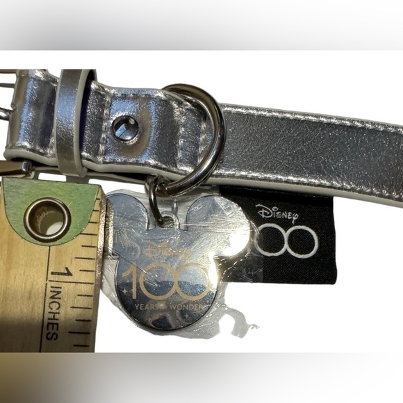 Disney Parks DISNEY100 Dog Collar Large Length Silver/Purple - Picture 6 of 11